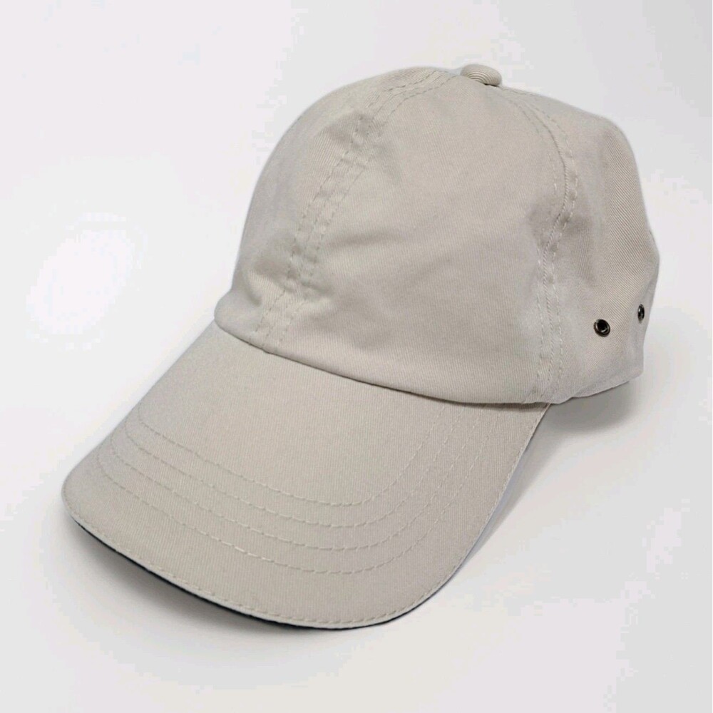 Khaki Hat Cap Basic Plain Strapback Adjustable Beige Tan Desert Golf Run